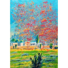 Ghulam Mustafa, 24 x 36 Inch, Oil on Canvas, Cityscape Painting, AC-GLM-039